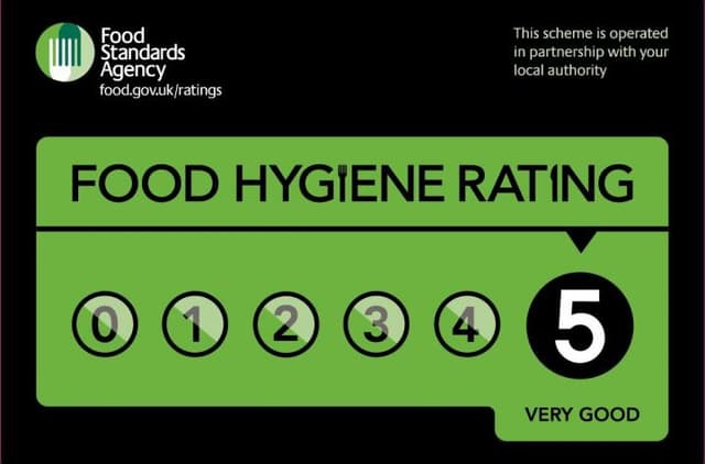 Food Standards Agency hygiene rating: 5 — Very Good