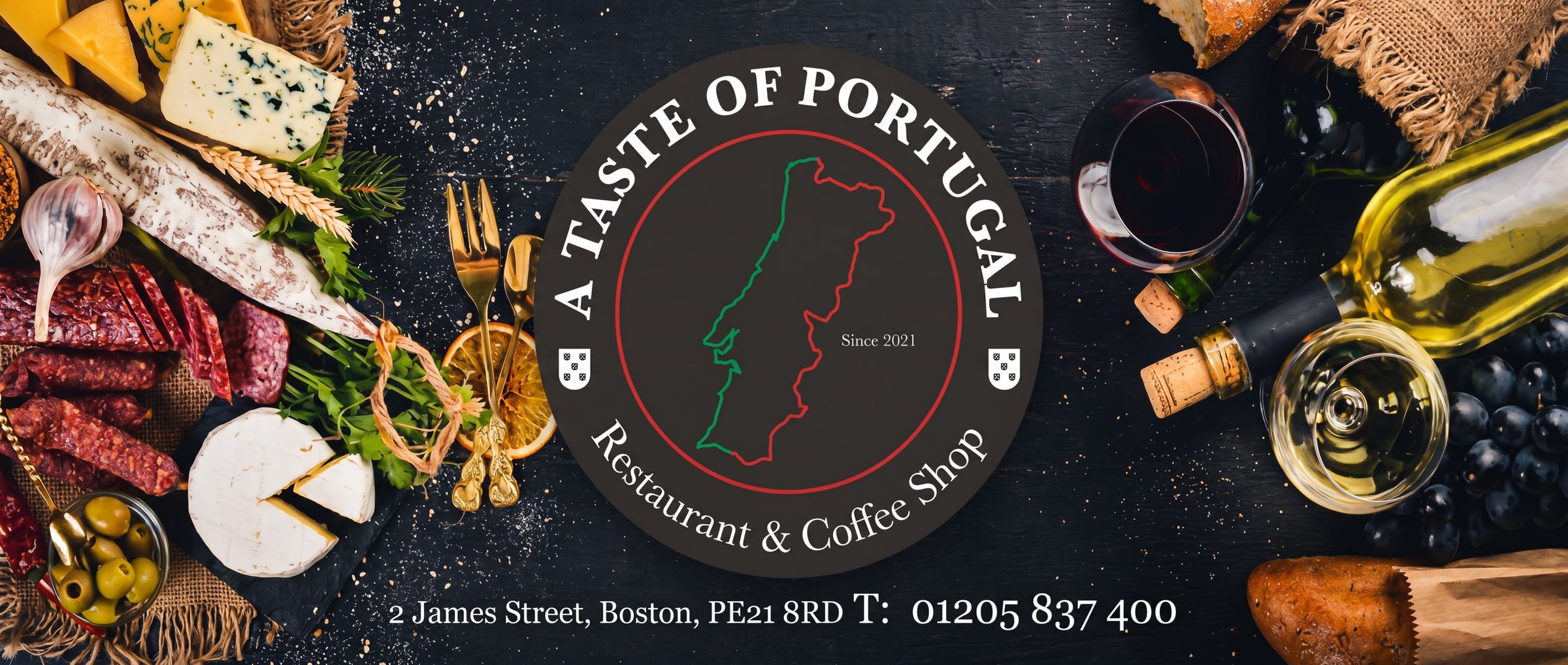 A Taste of Portugal — Restaurant & Coffee Shop. 2 James Street, Boston, PE21 8RD. Tel 01205 837 400